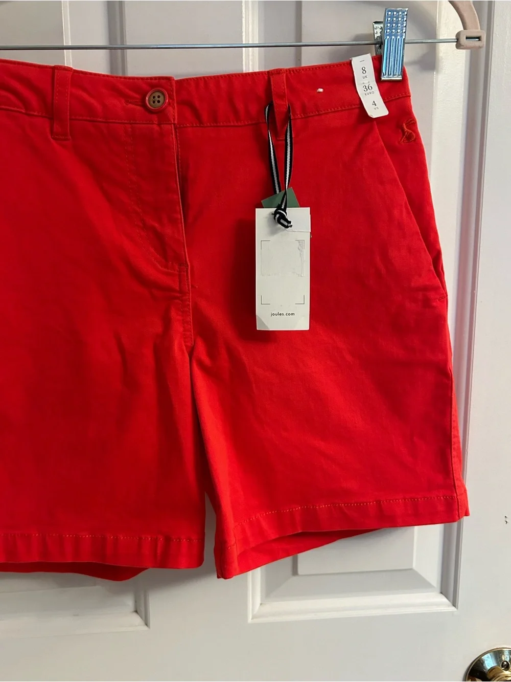NWT-Joules Vibrant Red Chino Shorts